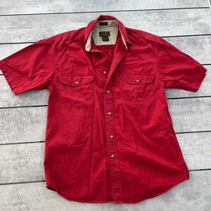 Men's Eddie Bauer Rufton Twill 100% cotton size medium red